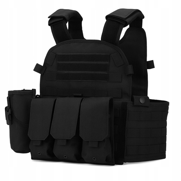 Kamizelka taktyczna wojskowa ochronna policja Czarna Molle
