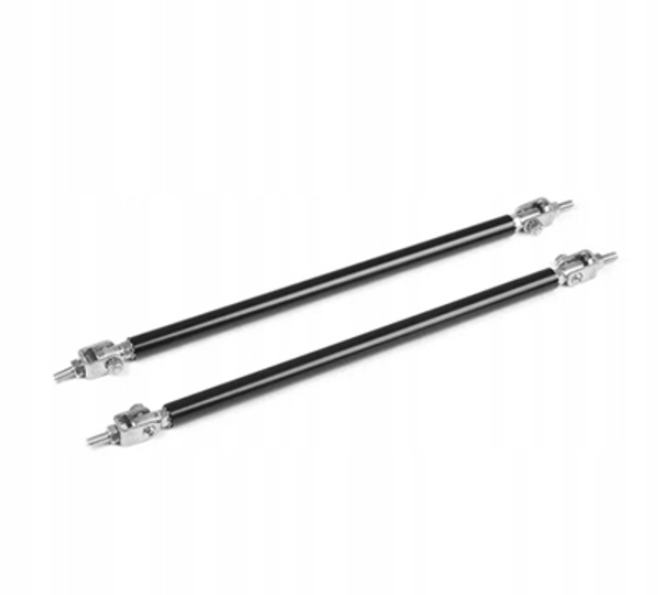 MOCOWANIE SPLITTERA TIE BAR 200mm CZARNE UCHWYT DOKŁADKI ZDERZAKA 2szt | car