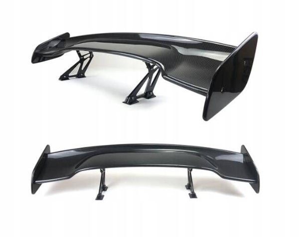 UNIWERSALNY TYLNY SPOILER 145 CM CARBON CZARNY POŁYSK ABS | car