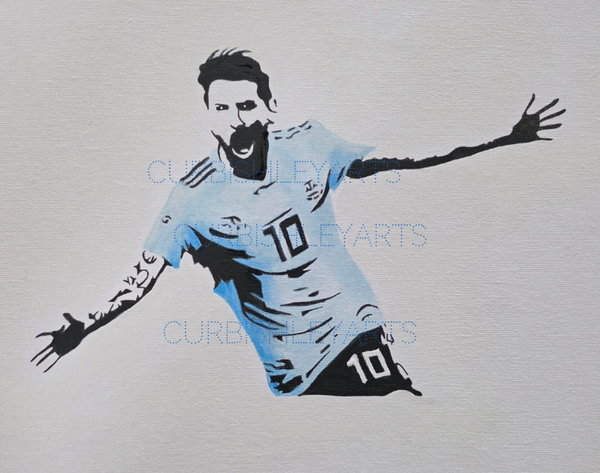 Brand new, Lionel Messi original painting