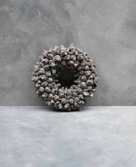 Krans Coco fruit shabby grey