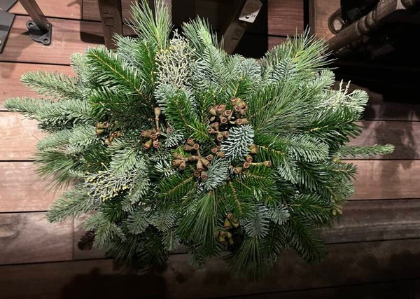Kerststuk naturel