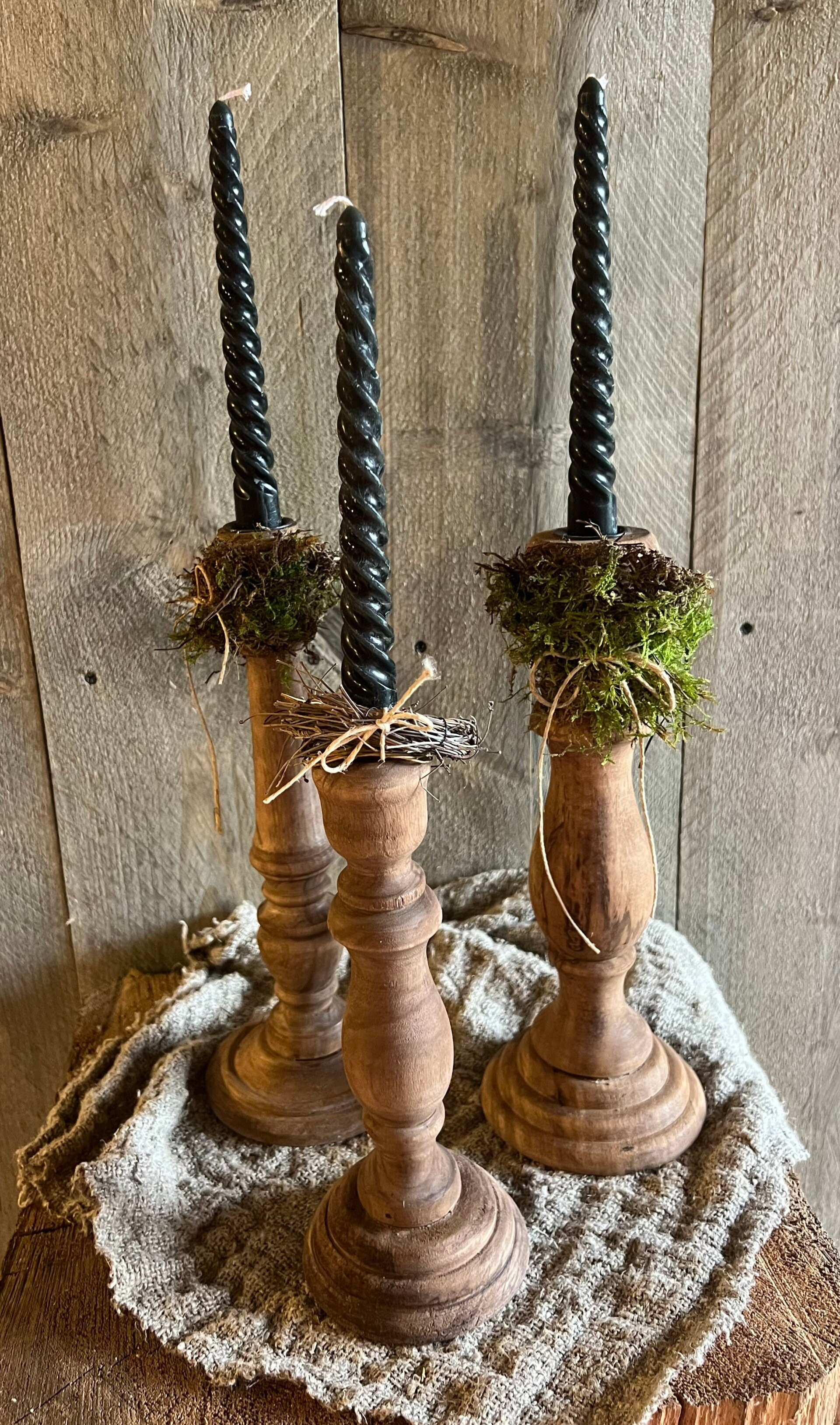 Houten kandelaar naturel