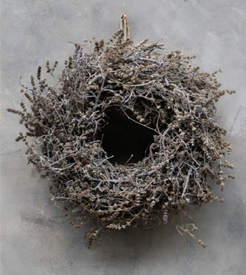 Wilde lavendel wortelkrans white wash