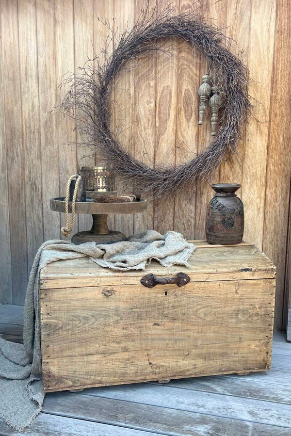 Oudhouten antieke kist