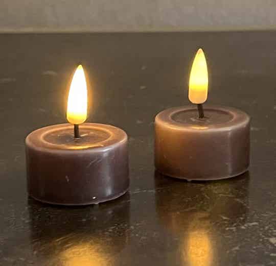 Ledkaarsen waxinelichtjes mocca