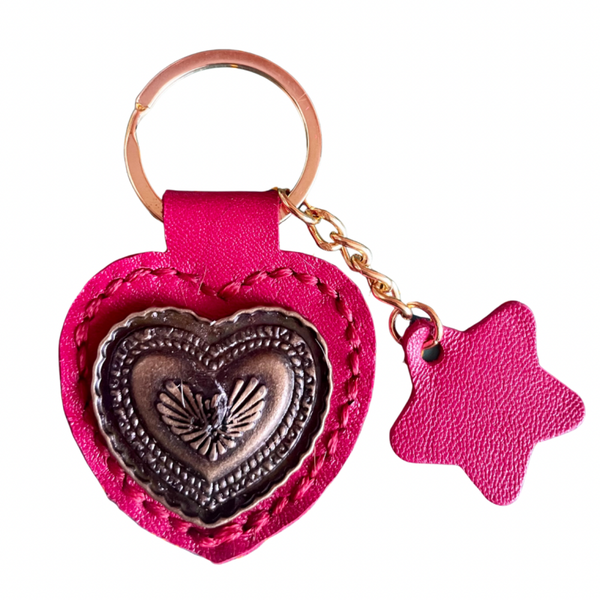 Sleutelhanger Hart Rood/roze