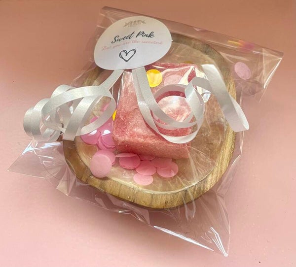 Giftset Amberblokje Sweet Pink