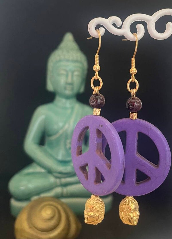 Oorbellen Purple Peace