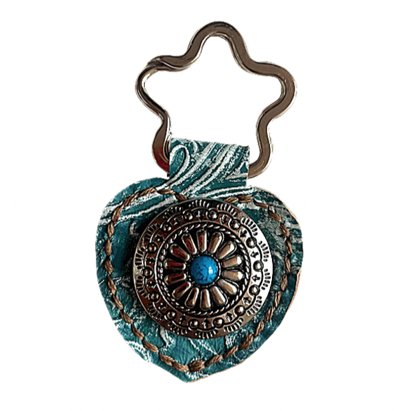 Sleutelhanger Hart Turquoise
