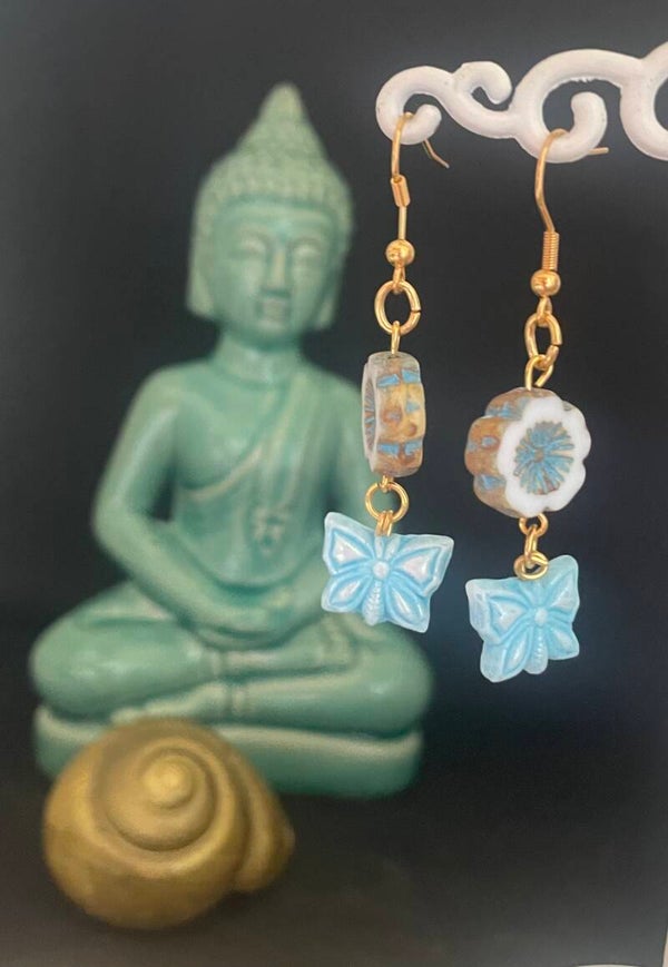 Oorbellen Flowers & Butterflies