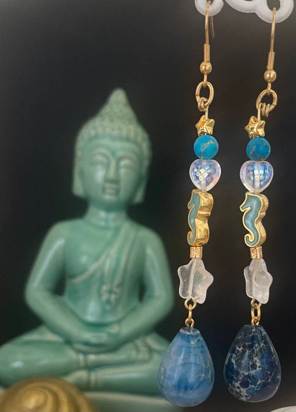 Oorbellen Deep blue sea