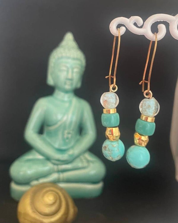 Oorbellen Turquoise elegance