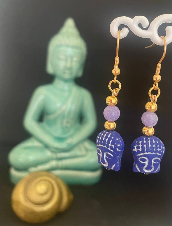 Oorbellen Purple Buddha