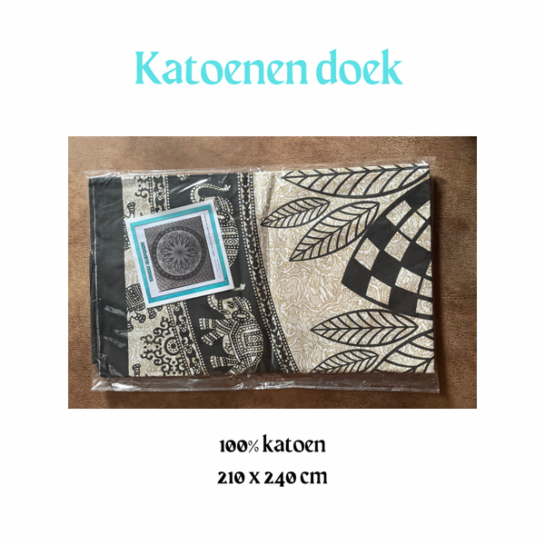Katoenen wandtapijt / boho doek 11