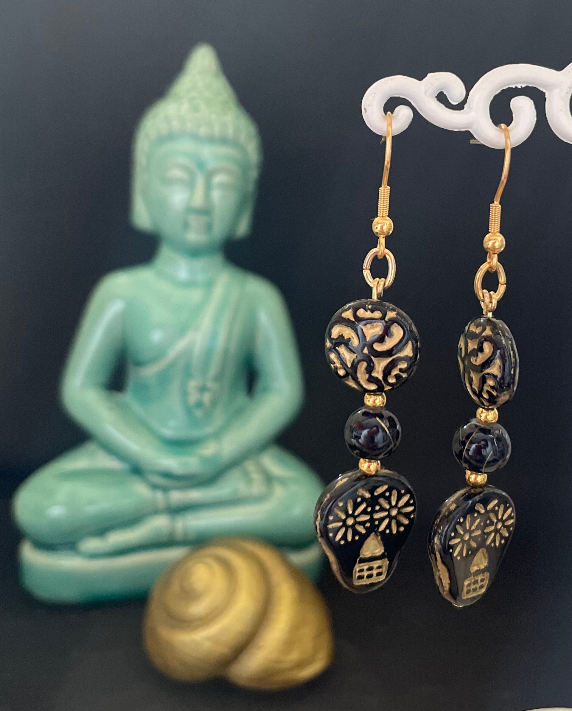 Oorbellen Black Skulls