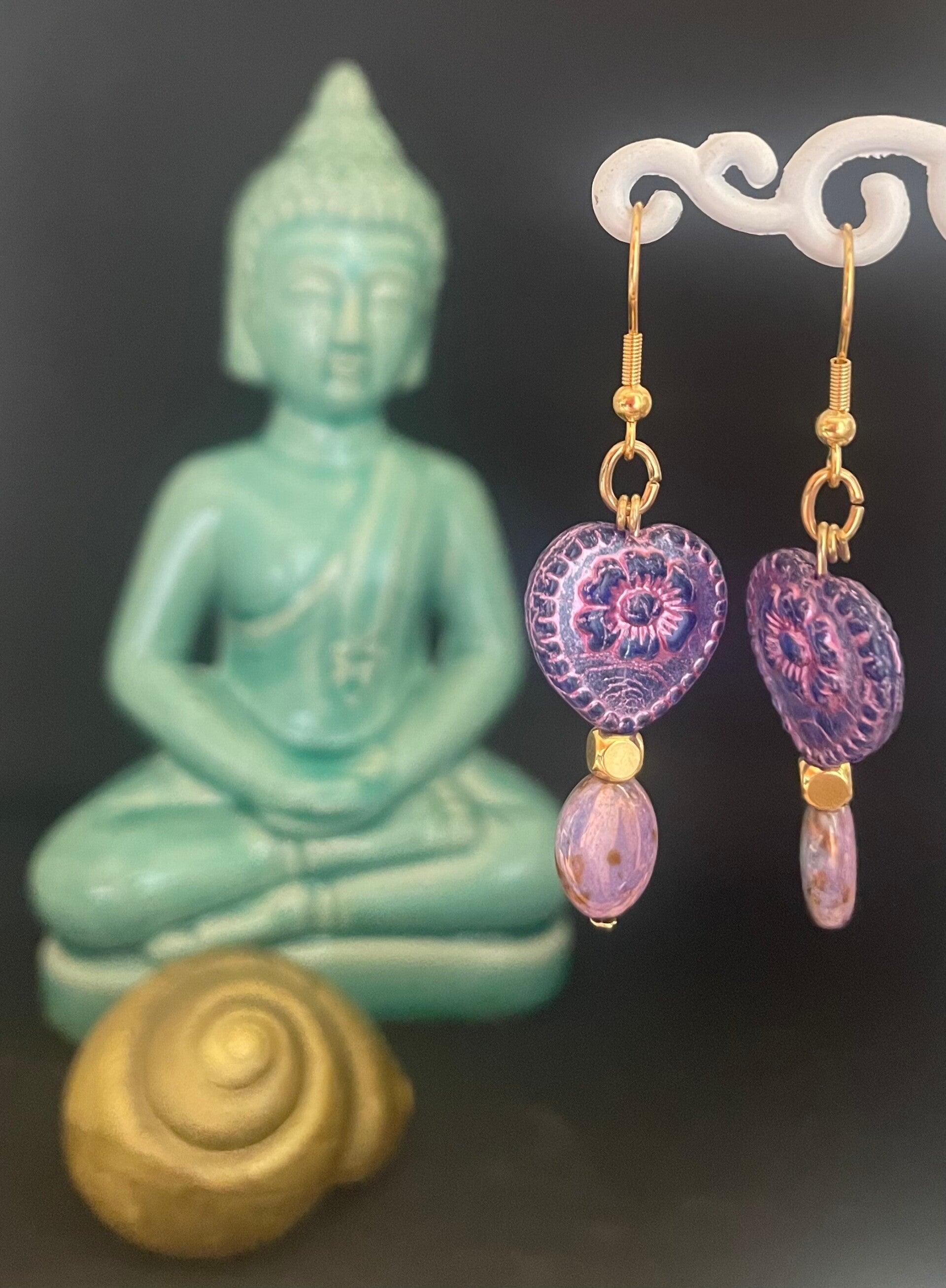 Oorbellen Purple Heartbeat