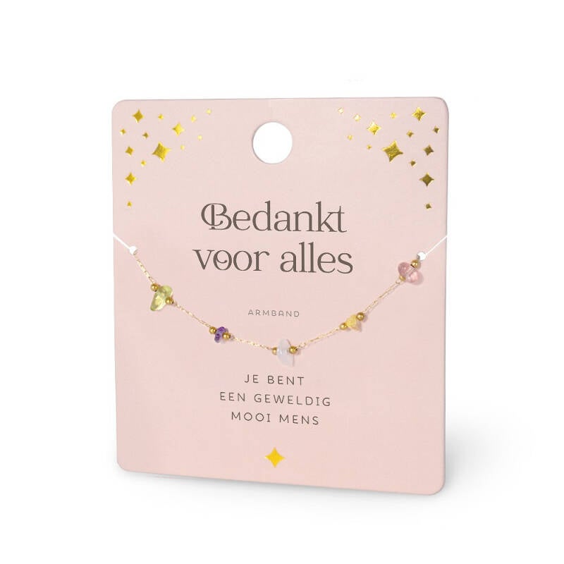 Edelstenen Armband: Bedankt voor alles