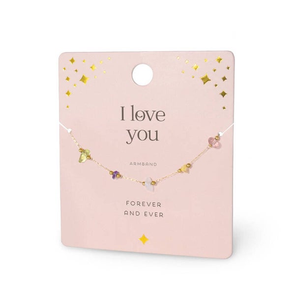 Edelstenen Armband: I Love You