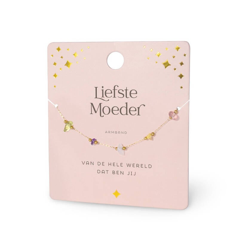 Edelstenen Armband: Liefste Moeder