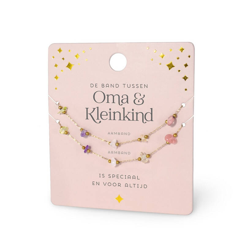 Edelstenen Armband Set: Oma & Kleinkind