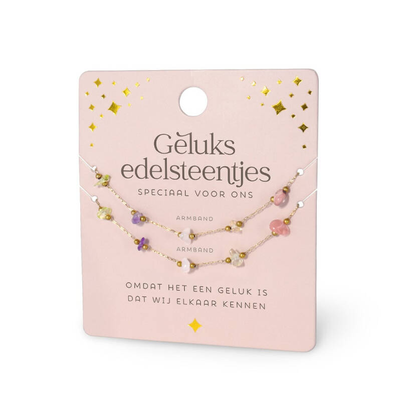 Edelstenen Armband Set: Geluks Edelsteentjes