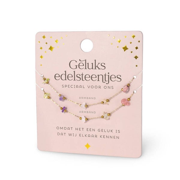 Edelstenen Armband Set: Geluks Edelsteentjes