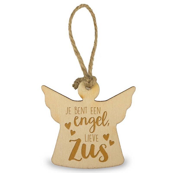 Houten Engeltje: Lieve Zus