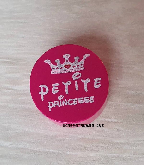 Perle petite princesse bois rose fuchsia