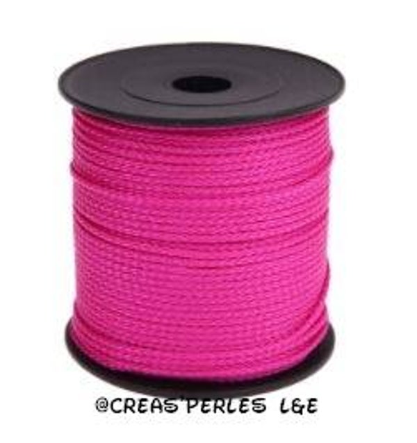 Fil polyester 1,5mm rose fuchsia