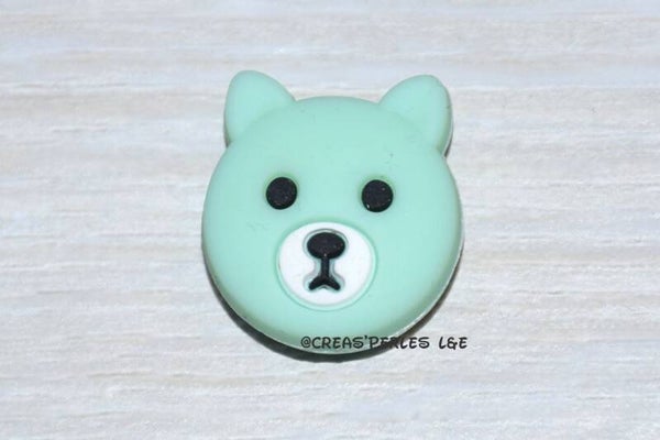 Tête d'ours silicone menthe
