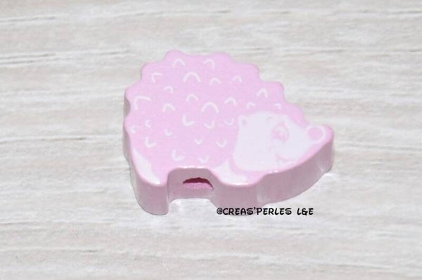 Perle hérisson bois rose clair