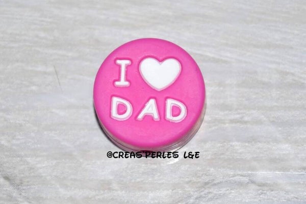 I love dad silicone fuchsia