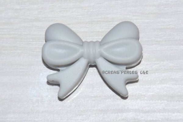 Noeud papillon A1 silicone gris clair