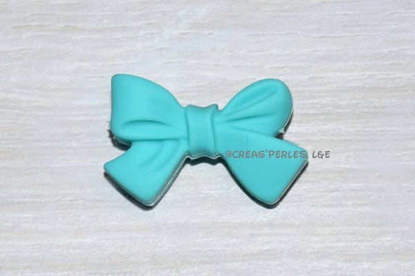 Noeud papillon A2 silicone bleu turquoise