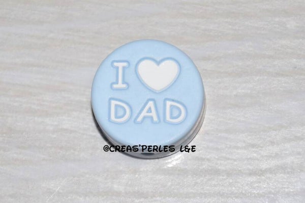 I love dad silicone bleu clair