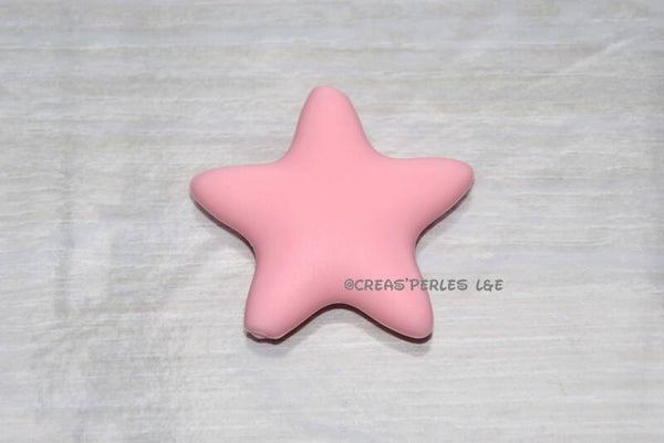 Grande étoile silicone rose candy