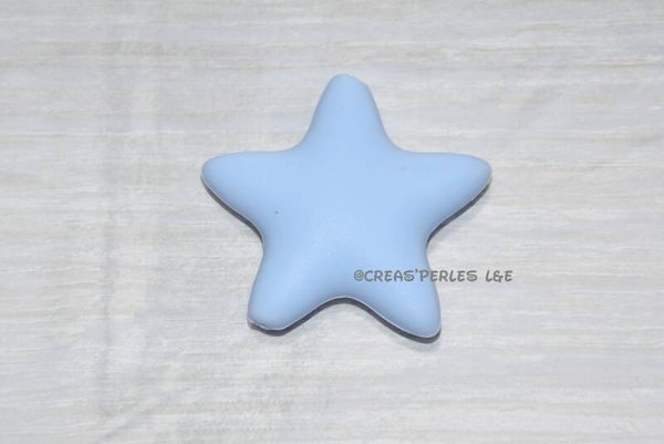 Grande étoile silicone bleu clair