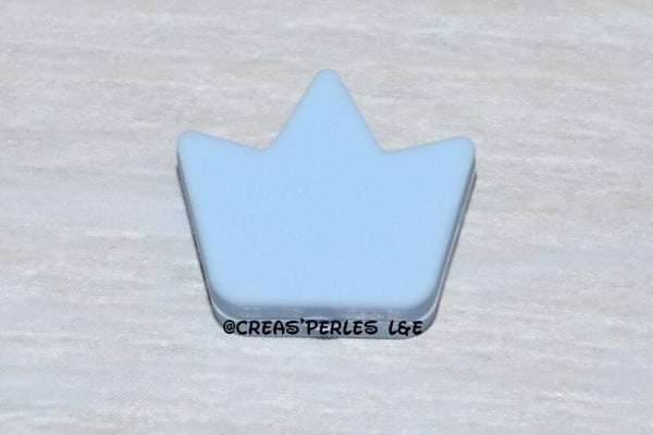 Petite couronne silicone bleu clair
