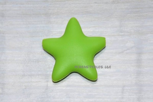 Grande étoile silicone vert pomme
