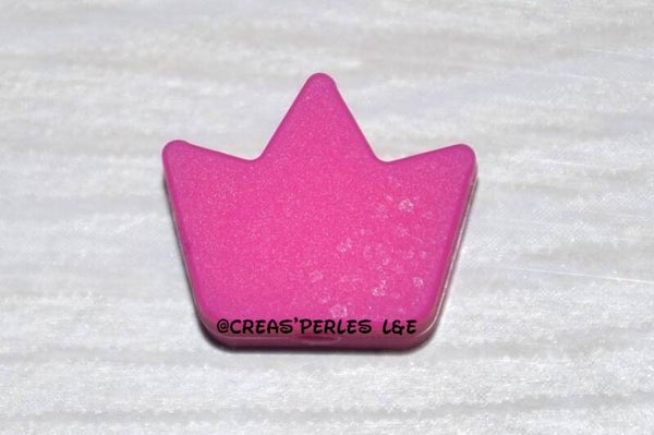 Petite couronne silicone rose fuchsia