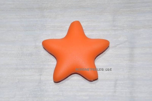 Grande étoile silicone orange