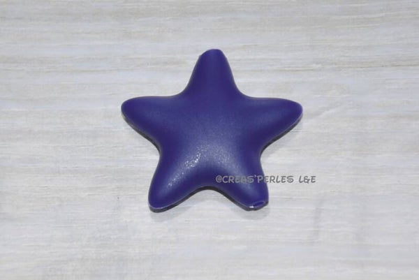 Grande étoile silicone bleu nuit