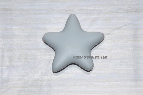 Grande étoile silicone gris clair