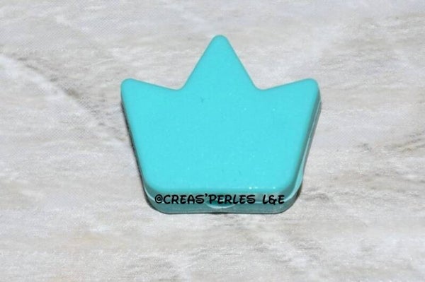 Petite couronne silicone bleu turquoise