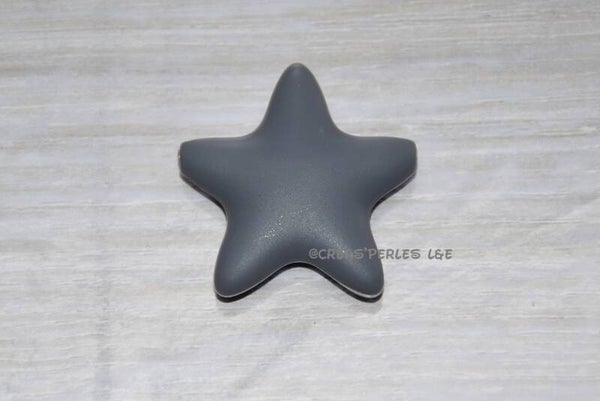 Grande étoile silicone gris foncé