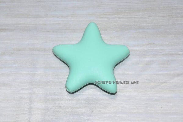 Grande étoile silicone menthe