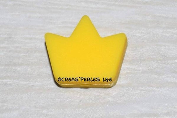 Petite couronne silicone jaune