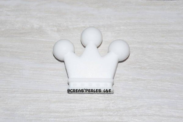 Grande couronne silicone blanc