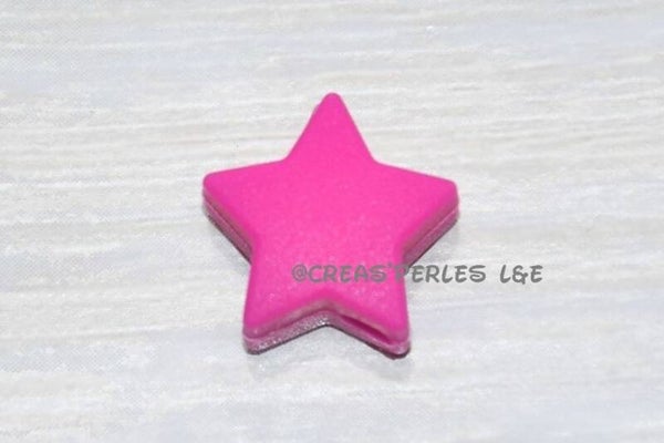 Petite étoile silicone rose fuchsia